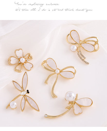 Dragonfly Brooch Pin In Zinc Alloy, Elegant Jewelry Accessory For New Year Celebrations