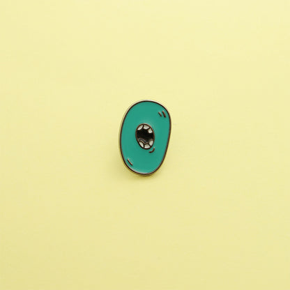 Letter Pin Brooch Featuring Cartoon Design In Durable Zinc Alloy Material