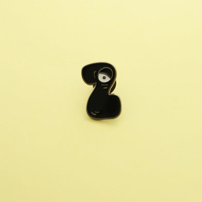 Letter Pin Brooch Featuring Cartoon Design In Durable Zinc Alloy Material