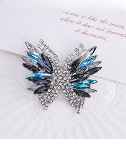 Butterfly Glass Brooch Pin Featuring Elegant Design For Stylish Jewelry Accessories