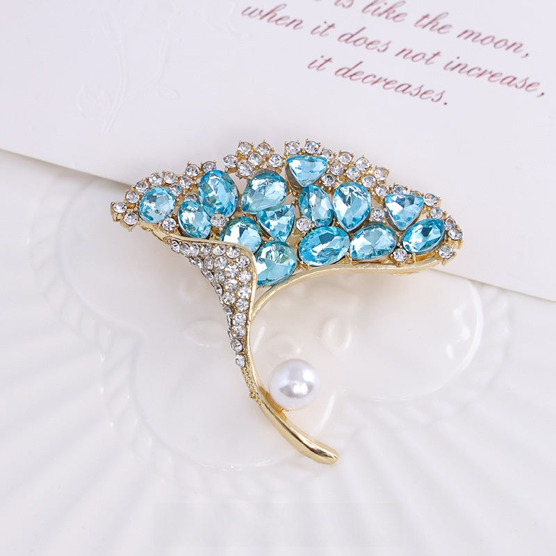 Butterfly Glass Brooch Pin Featuring Elegant Design For Stylish Jewelry Accessories