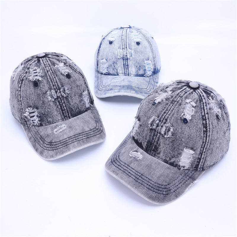 Baseball Cap With Curved Brim In Light Blue, Made Of Cotton, Suitable For Spring & Summer
