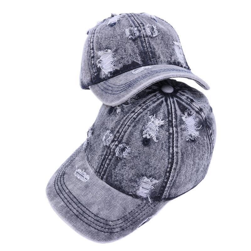 Baseball Cap With Curved Brim In Light Blue, Made Of Cotton, Suitable For Spring & Summer