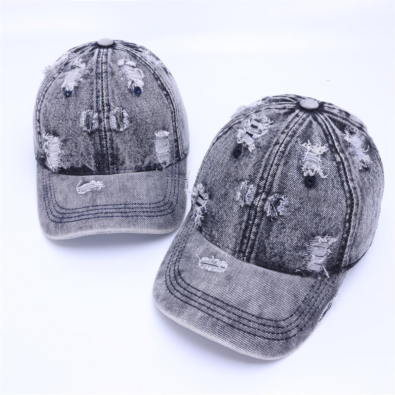 Baseball Cap With Curved Brim In Light Blue, Made Of Cotton, Suitable For Spring & Summer