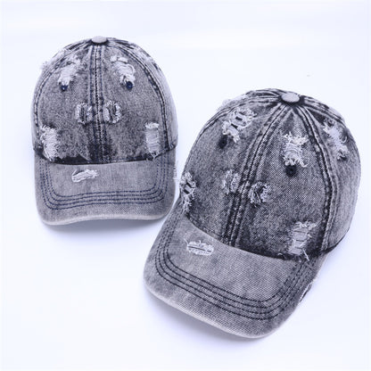 Baseball Cap With Curved Brim In Light Blue, Made Of Cotton, Suitable For Spring & Summer