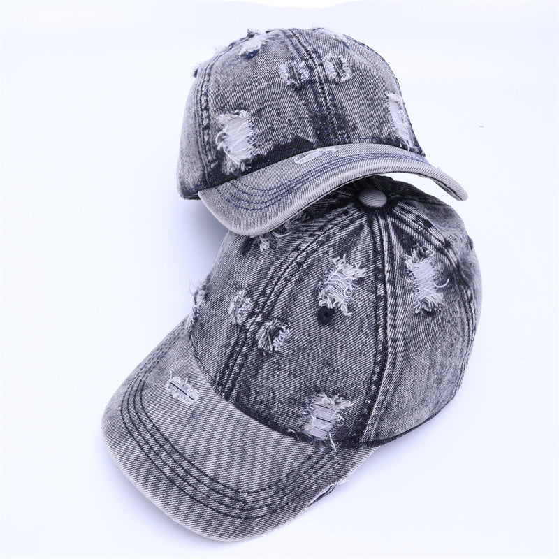 Baseball Cap With Curved Brim In Light Blue, Made Of Cotton, Suitable For Spring & Summer