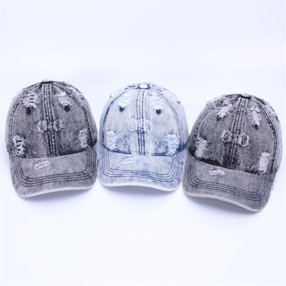 Baseball Cap With Curved Brim In Light Blue, Made Of Cotton, Suitable For Spring & Summer