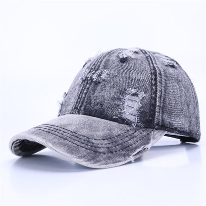 Baseball Cap With Curved Brim In Light Blue, Made Of Cotton, Suitable For Spring & Summer