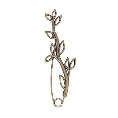 Pin Brooches Featuring Leaves Pattern Made Of Durable Alloy Material