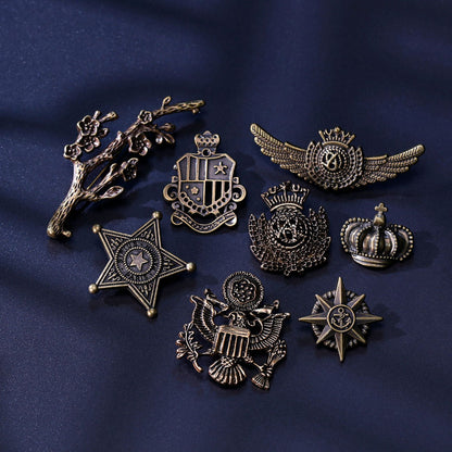 Pin Brooches Made Of Alloy In Elegant Golden Color