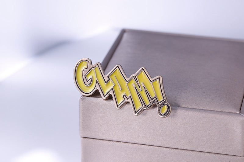 Pin Brooches Made Of Alloy In Elegant Golden Color