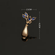 Vase-4-leaf Blue
