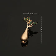 Vase-4 Leaves Green