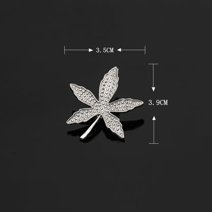 Leaf Pattern Alloy Brooch Pin In Golden Color, Stylish Jewelry Accessory