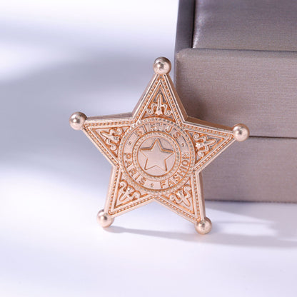 Pin Brooches Made Of Alloy In Elegant Golden Color