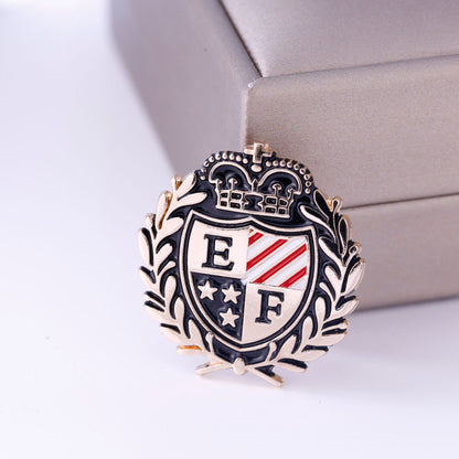 Pin Brooches Made Of Alloy In Elegant Golden Color