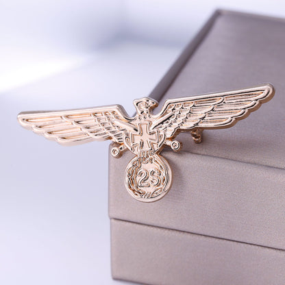 Pin Brooches Made Of Alloy In Elegant Golden Color