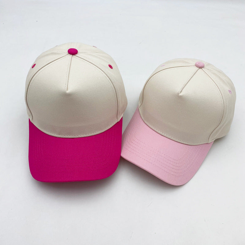 Cotton Baseball Cap With Curved Brim In Khaki, Suitable For Spring & Summer Adults