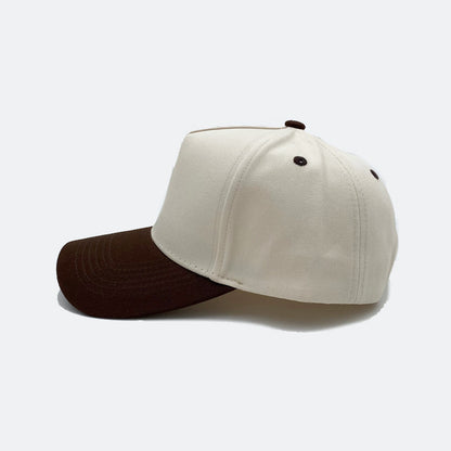 Cotton Baseball Cap With Curved Brim In Khaki, Suitable For Spring & Summer Adults