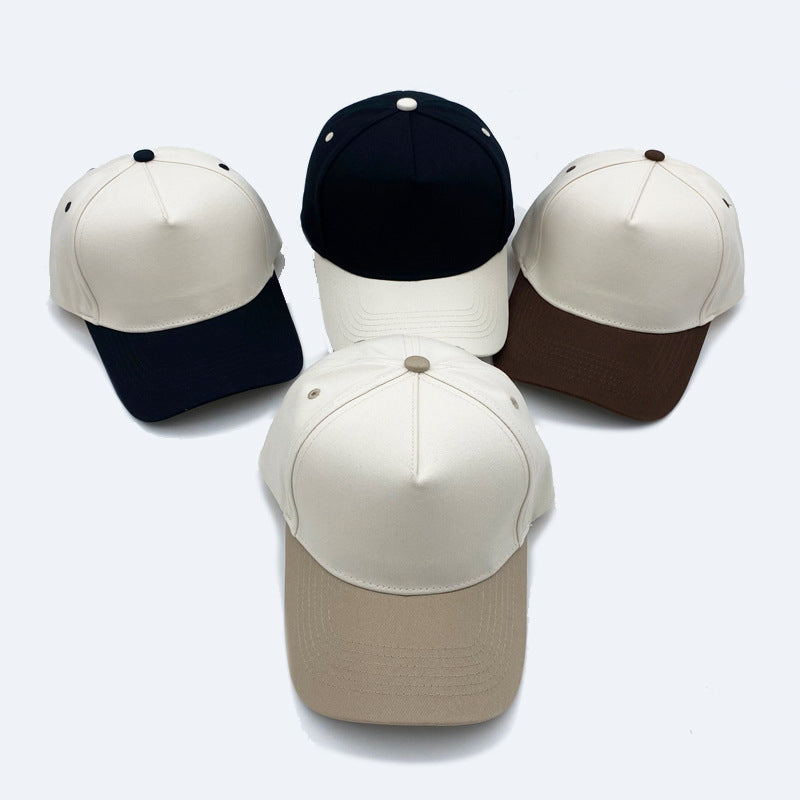 Cotton Baseball Cap With Curved Brim In Khaki, Suitable For Spring & Summer Adults
