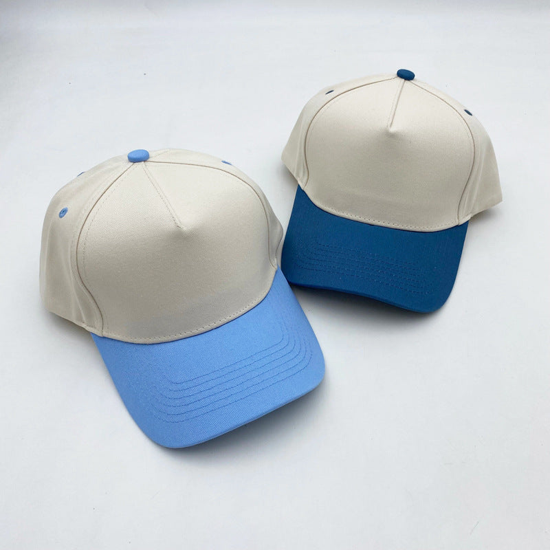Cotton Baseball Cap With Curved Brim In Khaki, Suitable For Spring & Summer Adults