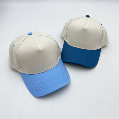 Cotton Baseball Cap With Curved Brim In Khaki, Suitable For Spring & Summer Adults