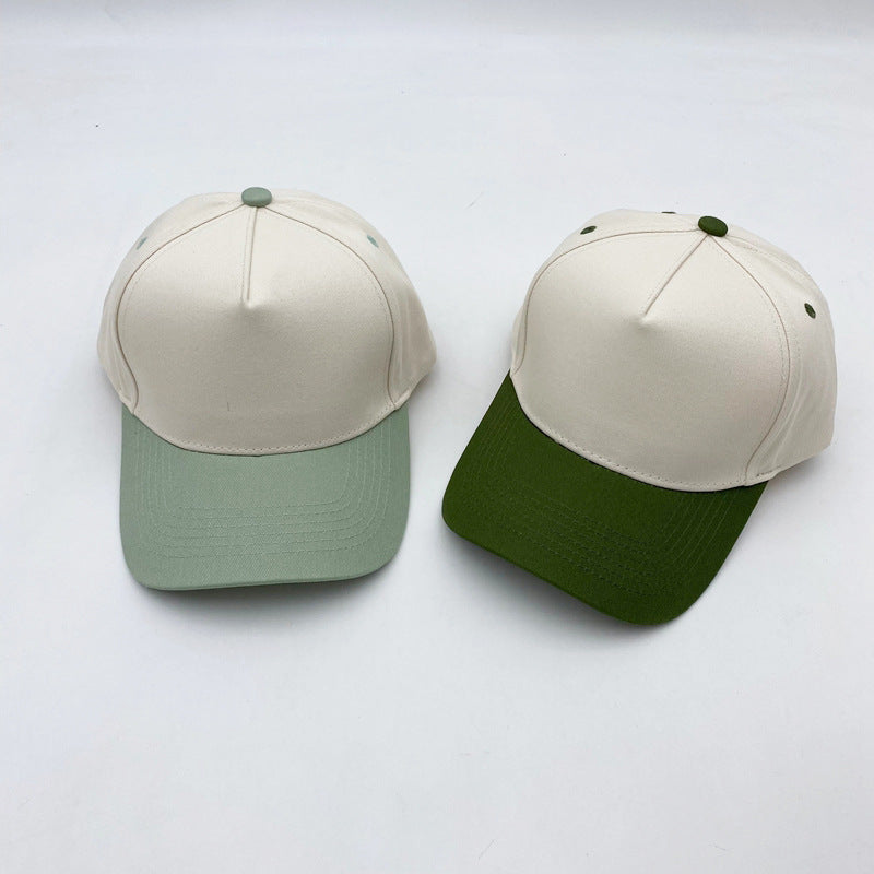 Cotton Baseball Cap With Curved Brim In Khaki, Suitable For Spring & Summer Adults