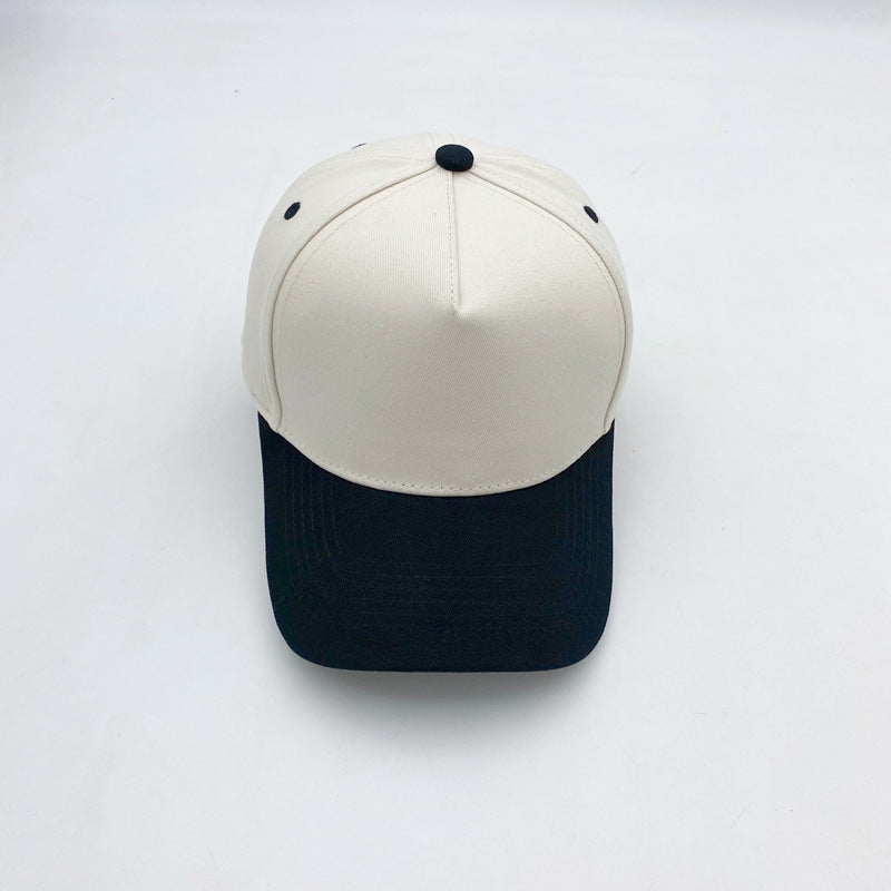 Cotton Baseball Cap With Curved Brim In Khaki, Suitable For Spring & Summer Adults