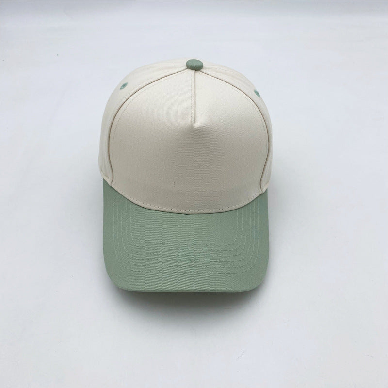 Cotton Baseball Cap With Curved Brim In Khaki, Suitable For Spring & Summer Adults