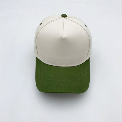 Cotton Baseball Cap With Curved Brim In Khaki, Suitable For Spring & Summer Adults