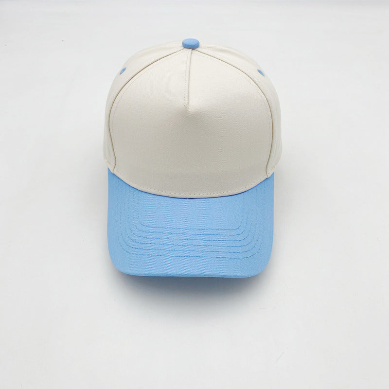 Cotton Baseball Cap With Curved Brim In Khaki, Suitable For Spring & Summer Adults