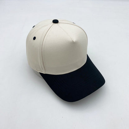 Cotton Baseball Cap With Curved Brim In Khaki, Suitable For Spring & Summer Adults