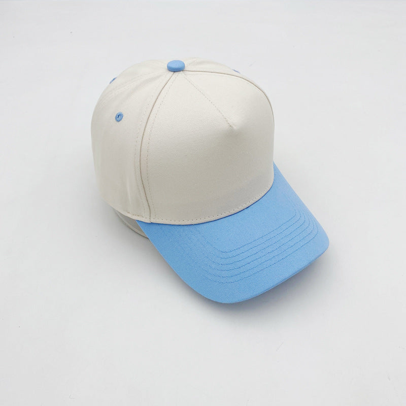 Cotton Baseball Cap With Curved Brim In Khaki, Suitable For Spring & Summer Adults