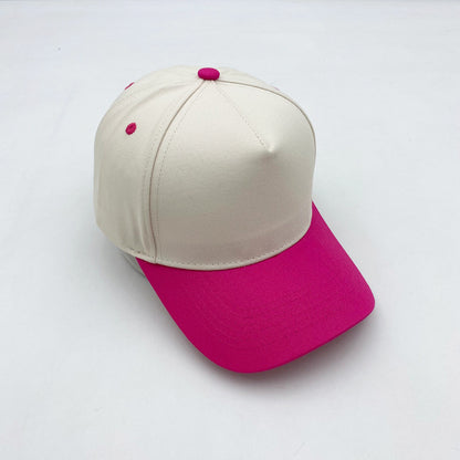 Cotton Baseball Cap With Curved Brim In Khaki, Suitable For Spring & Summer Adults
