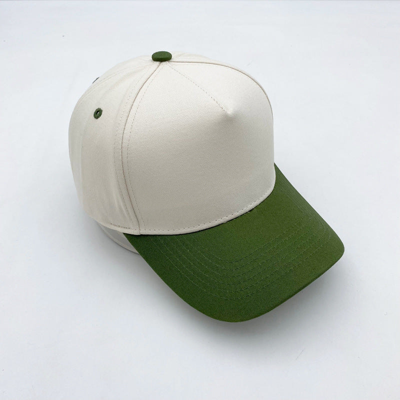 Cotton Baseball Cap With Curved Brim In Khaki, Suitable For Spring & Summer Adults