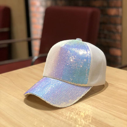 Baseball Cap With Curved Brim In White, Made Of Cotton, Suitable For Spring & Summer