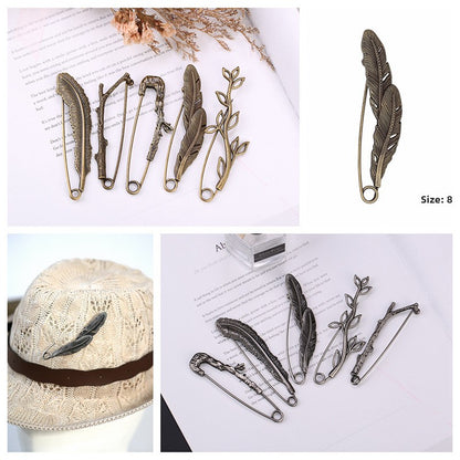 Pin Brooches Featuring Leaves Pattern Made Of Durable Alloy Material