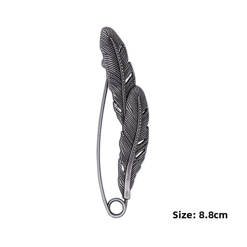 Pin Brooches Featuring Leaves Pattern Made Of Durable Alloy Material
