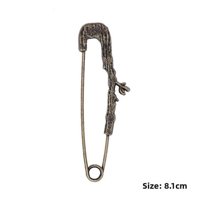 Pin Brooches Featuring Leaves Pattern Made Of Durable Alloy Material