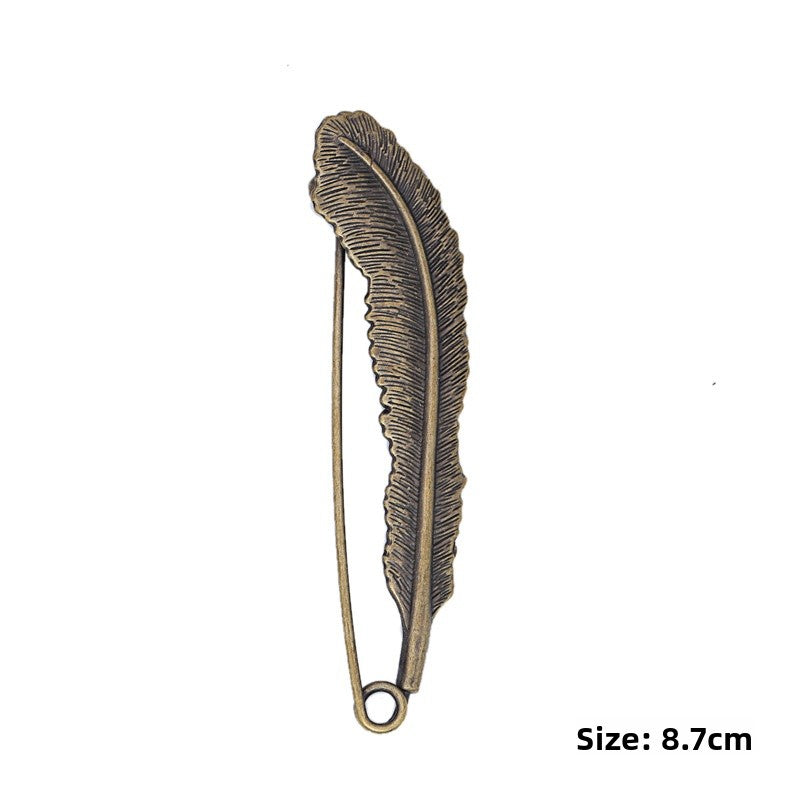 Pin Brooches Featuring Leaves Pattern Made Of Durable Alloy Material