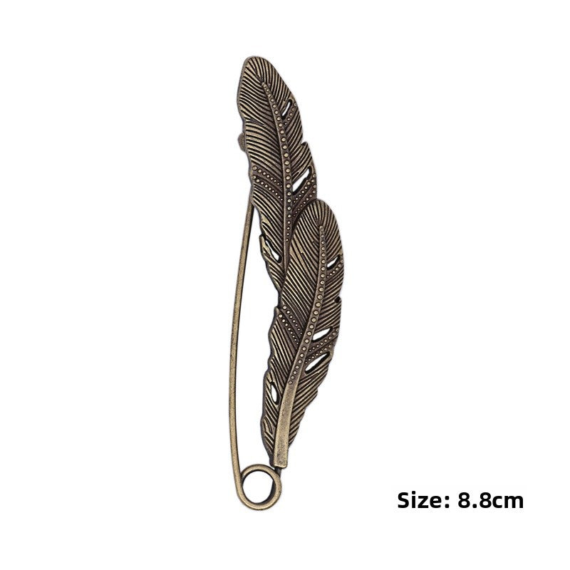 Pin Brooches Featuring Leaves Pattern Made Of Durable Alloy Material