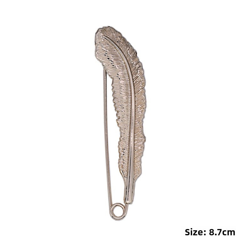 Pin Brooches Featuring Leaves Pattern Made Of Durable Alloy Material