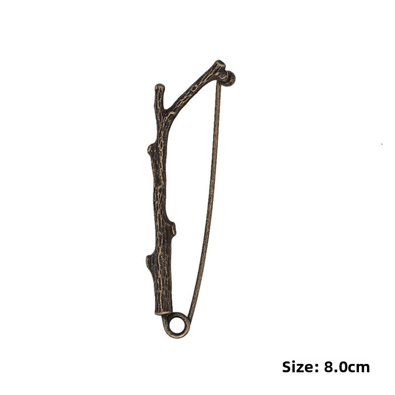 Pin Brooches Featuring Leaves Pattern Made Of Durable Alloy Material