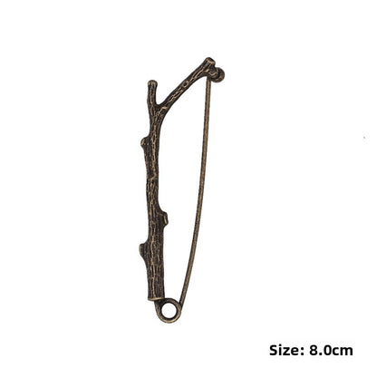 Pin Brooches Featuring Leaves Pattern Made Of Durable Alloy Material