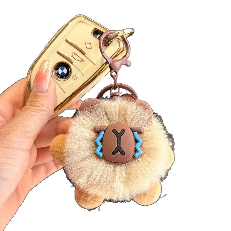 Cute Animal Pattern Hanging Ornament In White, Perfect For Adding Charming Decor