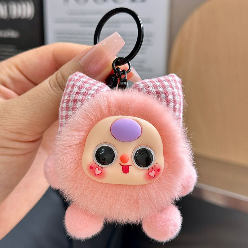 Cute Animal Pattern Hanging Ornament In White, Perfect For Adding Charming Decor