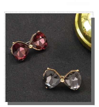 Bow Knot Pin Brooch In Purple, Made Of Durable Zinc Alloy Jewelry Accessory
