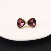 Purple Crystal Bow Tie