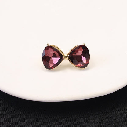 Bow Knot Pin Brooch In Purple, Made Of Durable Zinc Alloy Jewelry Accessory
