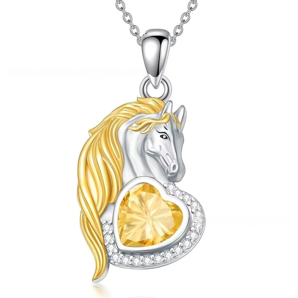 Mother's Day Horse Necklace For Women Featuring Elegant Horse Design In Silver Tone Jewelry Accessory
